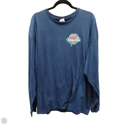 Top Long Sleeve By Clothes Mentor In Blue, Size: 2x