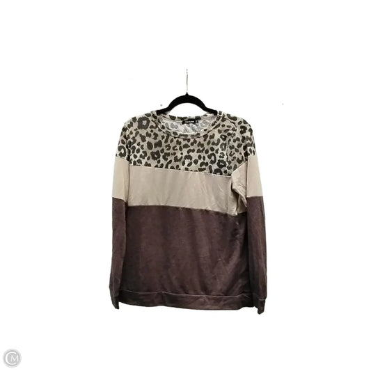 Top Long Sleeve By Clothes Mentor In Animal Print, Size: 2x