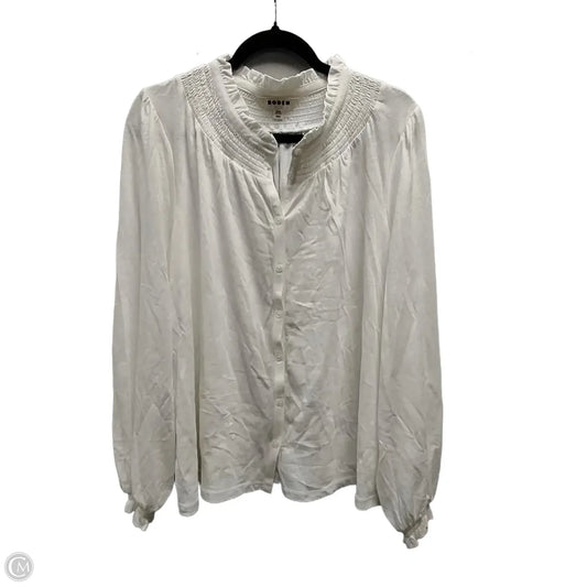 Blouse Long Sleeve By Boden In Beige, Size: Xl