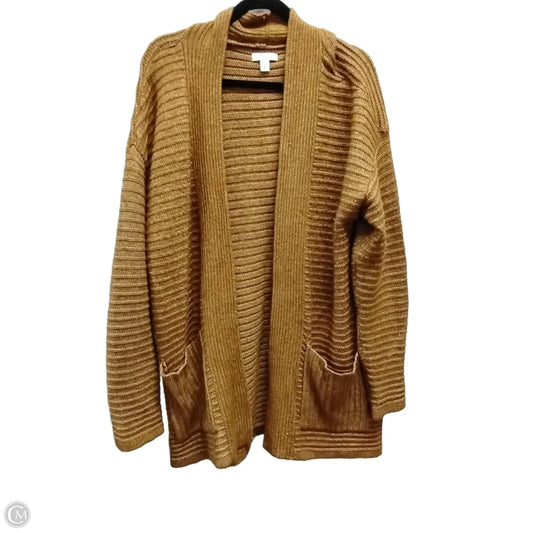 Sweater Cardigan By Nine West In Orange, Size: Xl