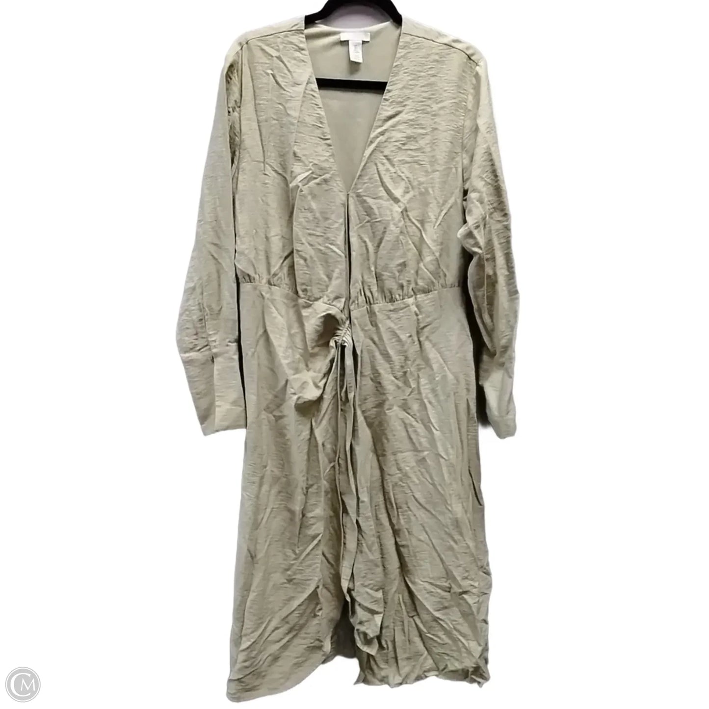 Dress Casual Midi By H&m In Green, Size: M