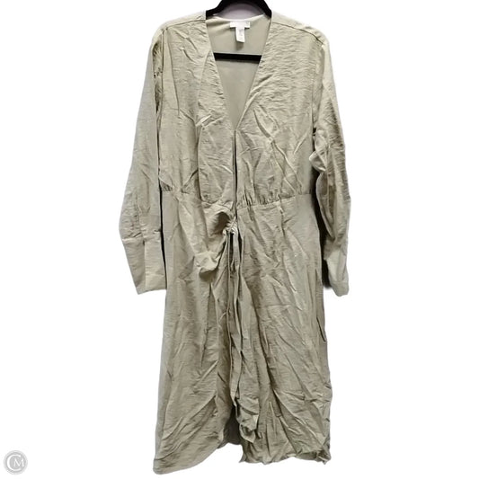 Dress Casual Midi By H&m In Green, Size: M