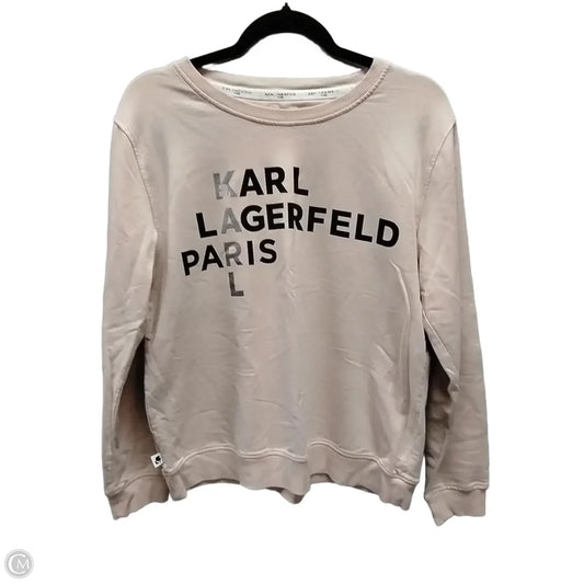 Sweatshirt Designer By Karl Lagerfeld In Pink, Size: 0