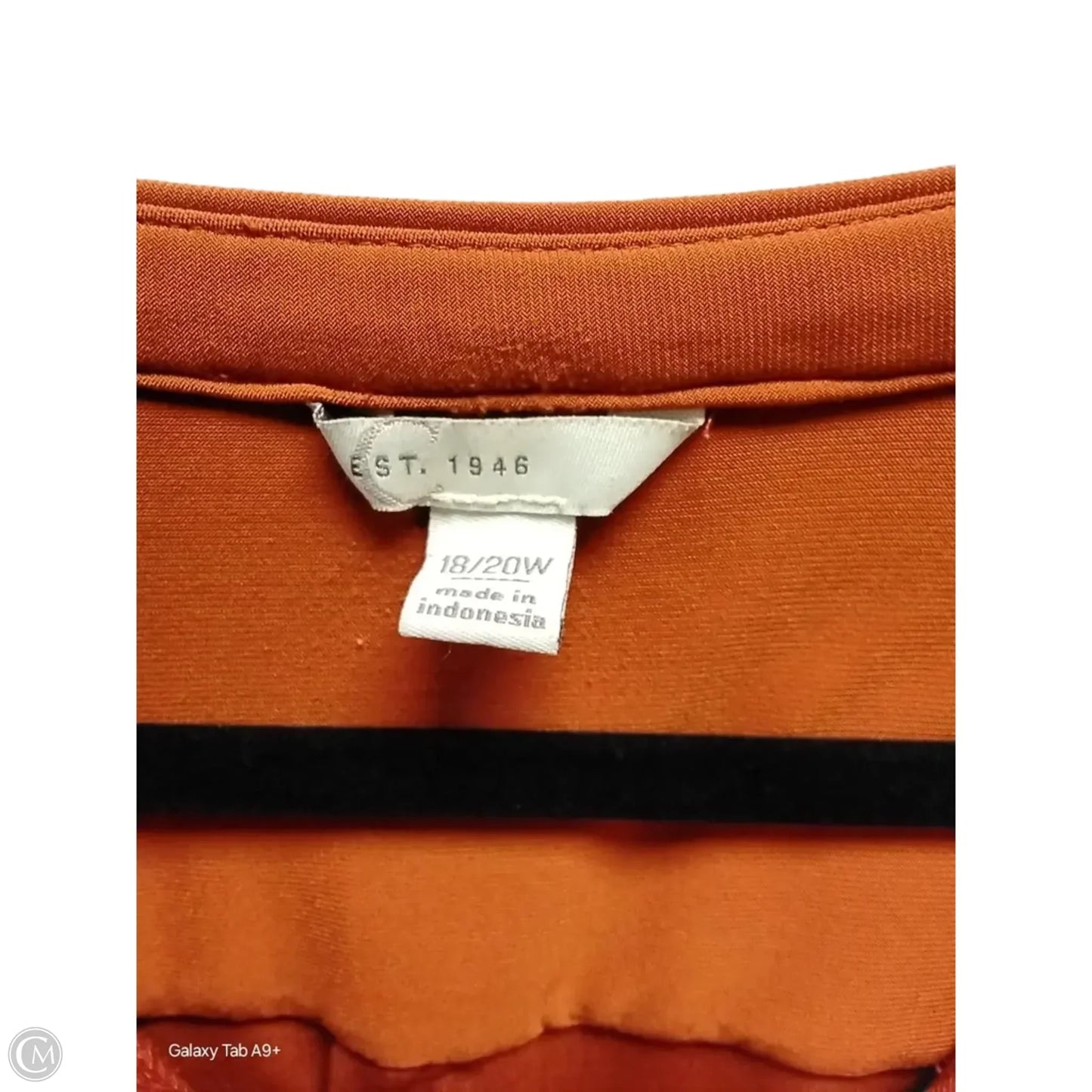 Blouse Long Sleeve By Cato In Orange, Size: 18