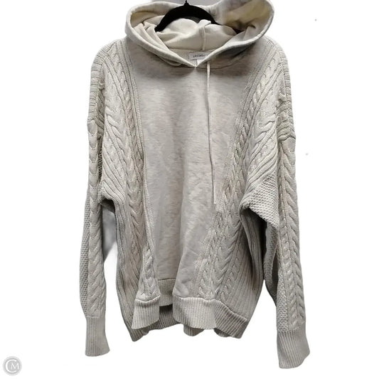 Sweatshirt Hoodie By Liz Claiborne In Grey, Size: Xxl