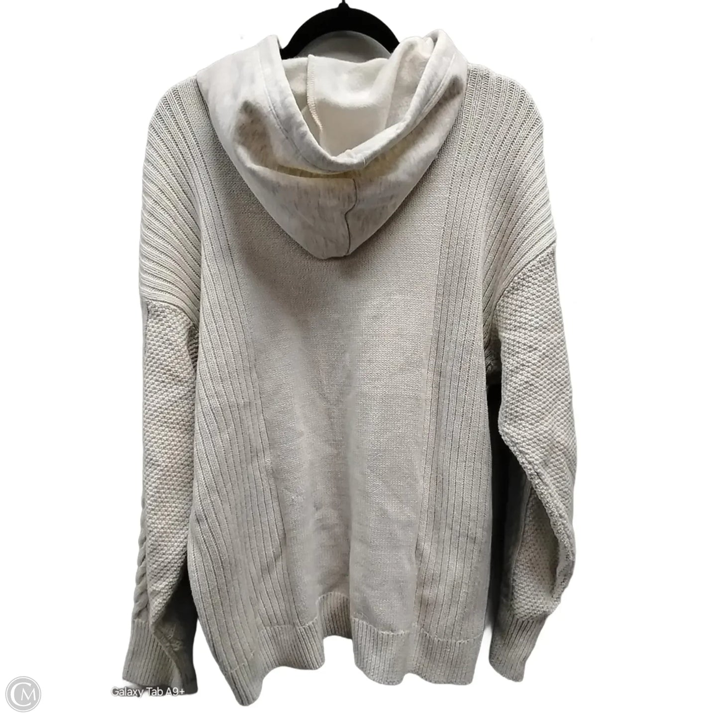 Sweatshirt Hoodie By Liz Claiborne In Grey, Size: Xxl