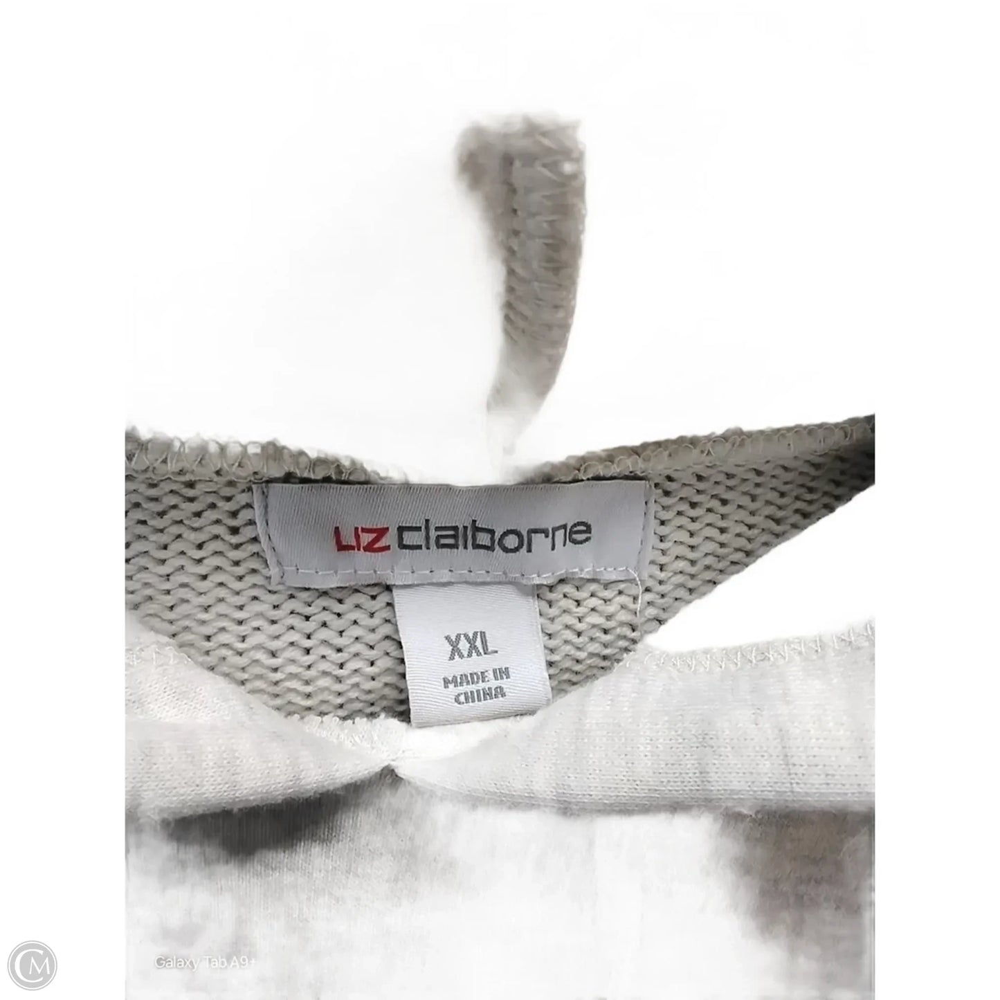 Sweatshirt Hoodie By Liz Claiborne In Grey, Size: Xxl