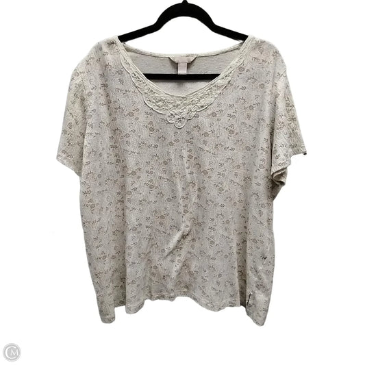 Top Short Sleeve By White Stag In Floral Print, Size: 1x