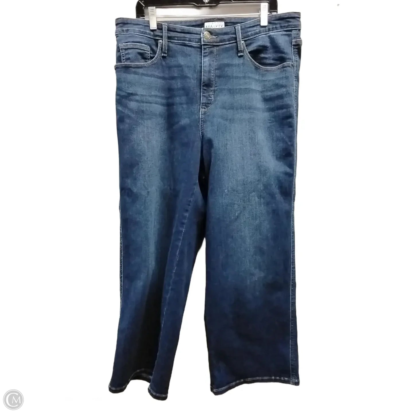 Jeans Wide Leg By Ava & Viv In Blue, Size: 14