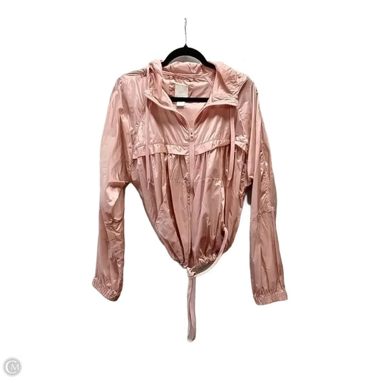 Coat Raincoat By H&m In Pink, Size: M