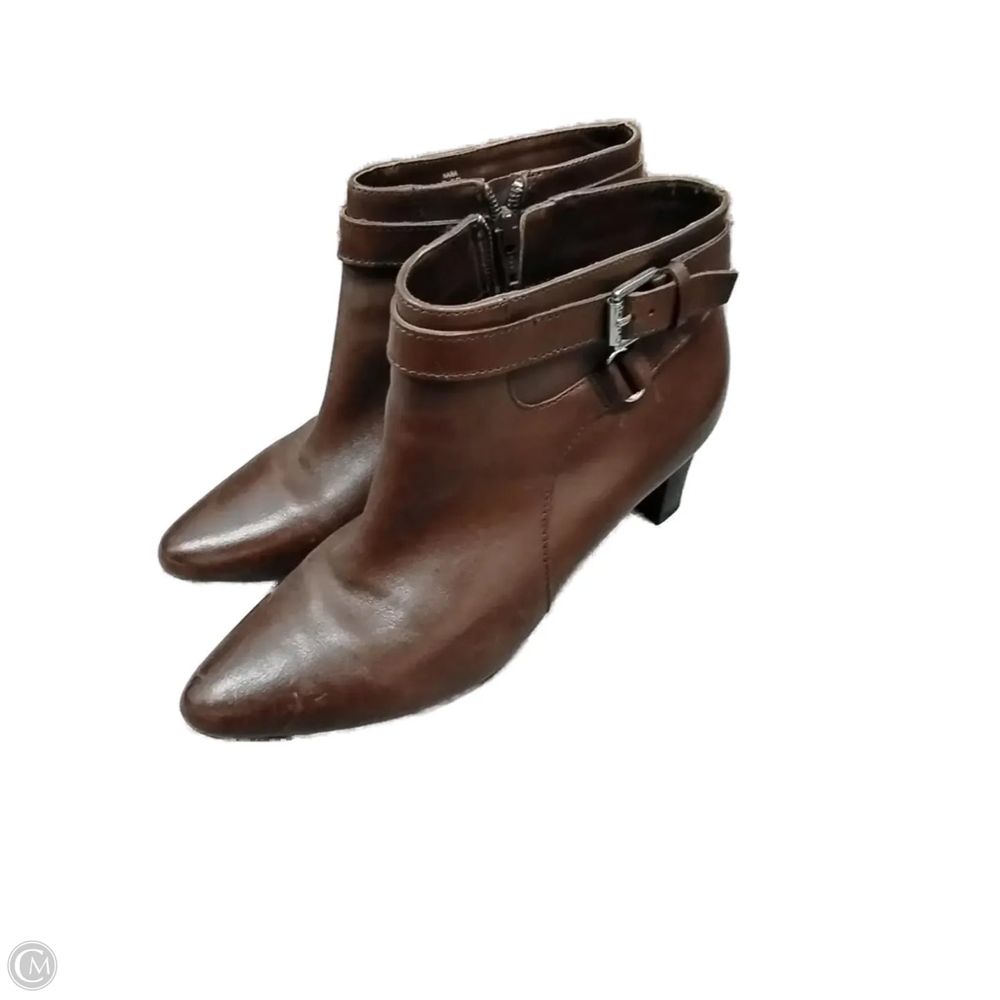 Boots Ankle Heels By Lauren By Ralph Lauren In Brown, Size: 7.5