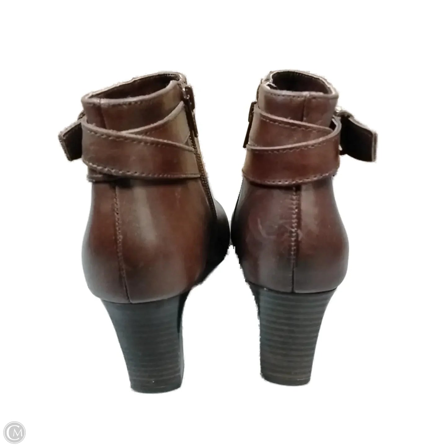 Boots Ankle Heels By Lauren By Ralph Lauren In Brown, Size: 7.5