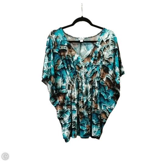 Blouse Short Sleeve By Worthington In Multi-colored, Size: L