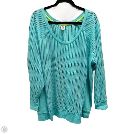 Athletic Top Long Sleeve Crewneck By Clothes Mentor In Blue, Size: 2x