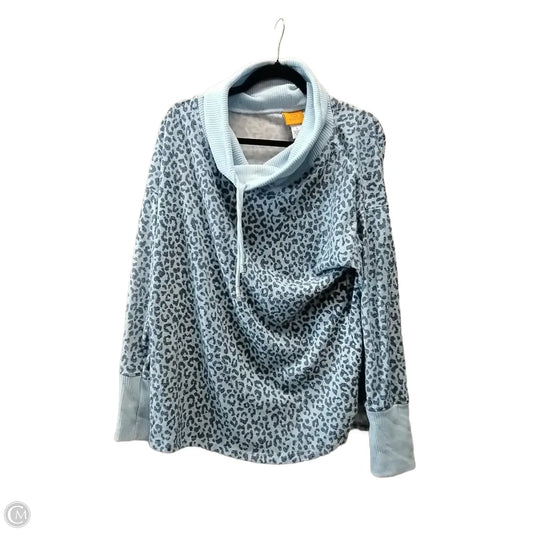 Sweatshirt Collar By Ruby Rd In Leopard Print, Size: L