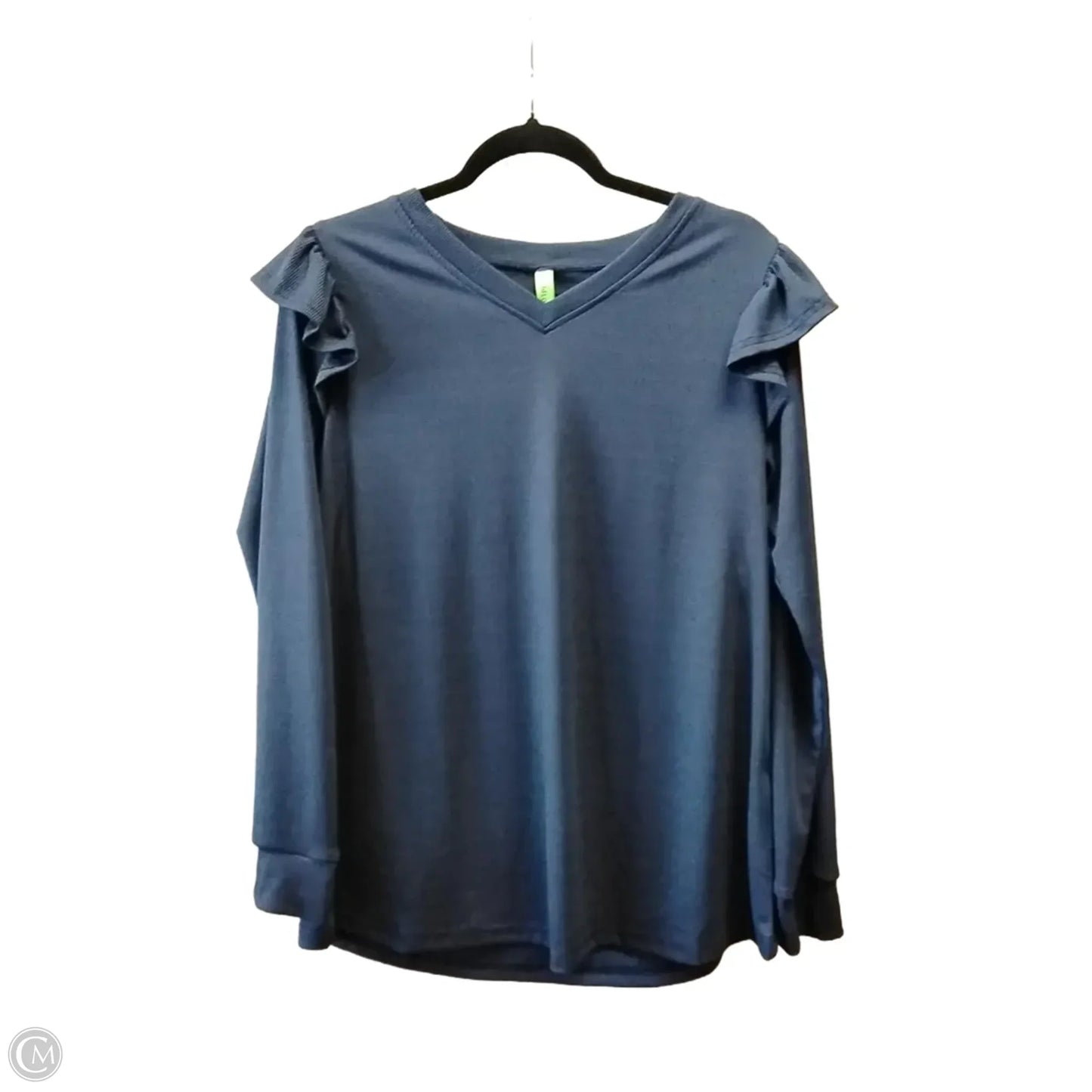 Top Long Sleeve By Clothes Mentor In Navy, Size: L