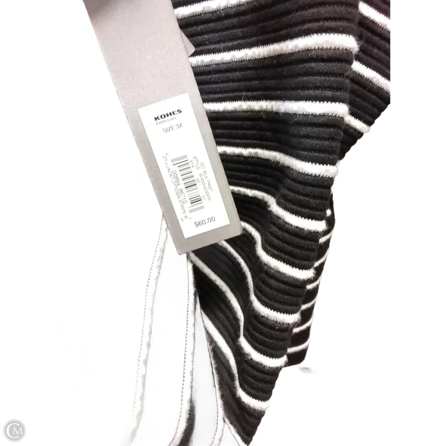 Jacket Other By Apt 9 In Black & White, Size: 3x