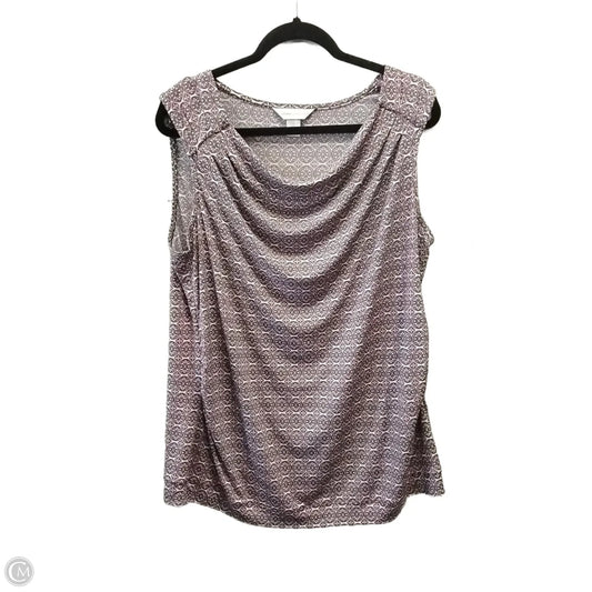 Blouse Sleeveless By Christopher And Banks In Geometric Pattern, Size: Xl