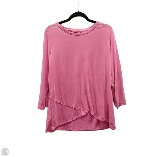 Top Long Sleeve By Calvin Klein In Pink, Size: Xl