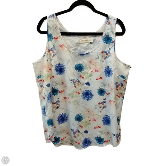 Blouse Sleeveless By Faded Glory In Floral Print, Size: Xl