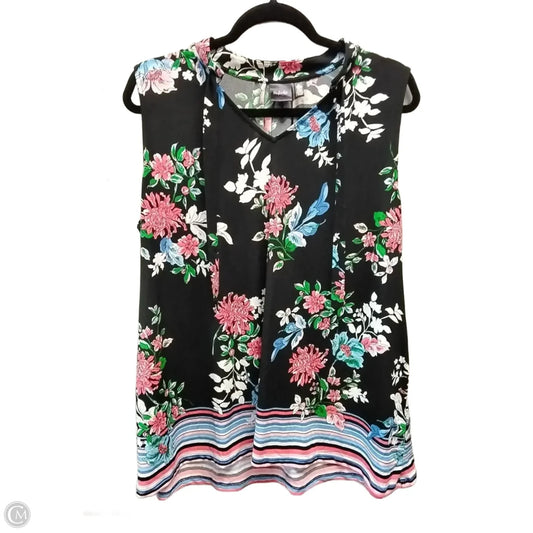 Blouse Sleeveless By Rafaella In Floral Print, Size: Xl