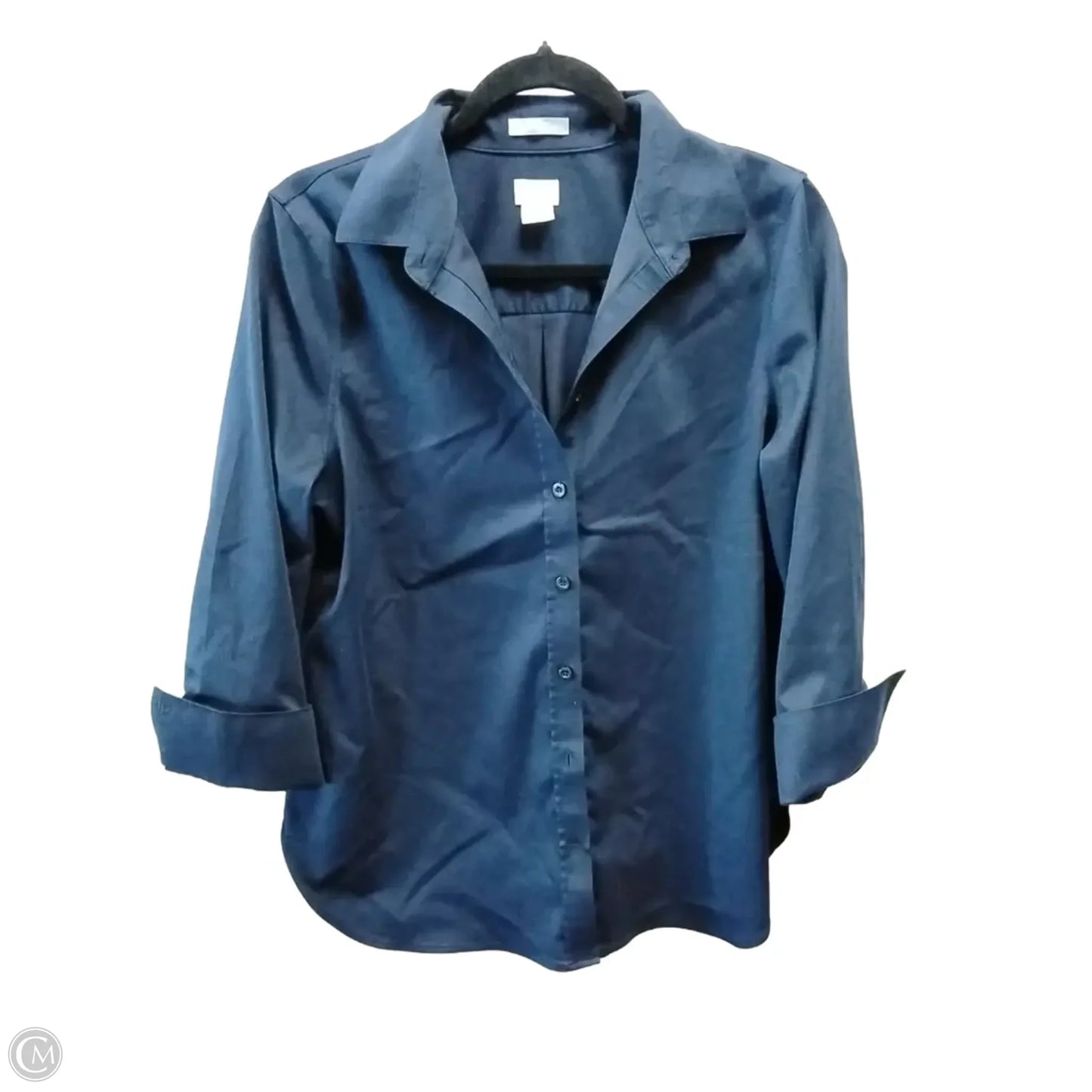 Top 3/4 Sleeve Basic By Chicos In Navy, Size: M