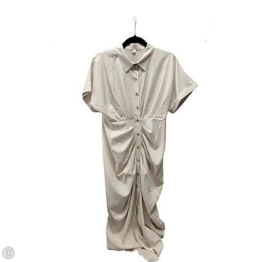 Dress Casual Midi By Clothes Mentor In Cream, Size: M