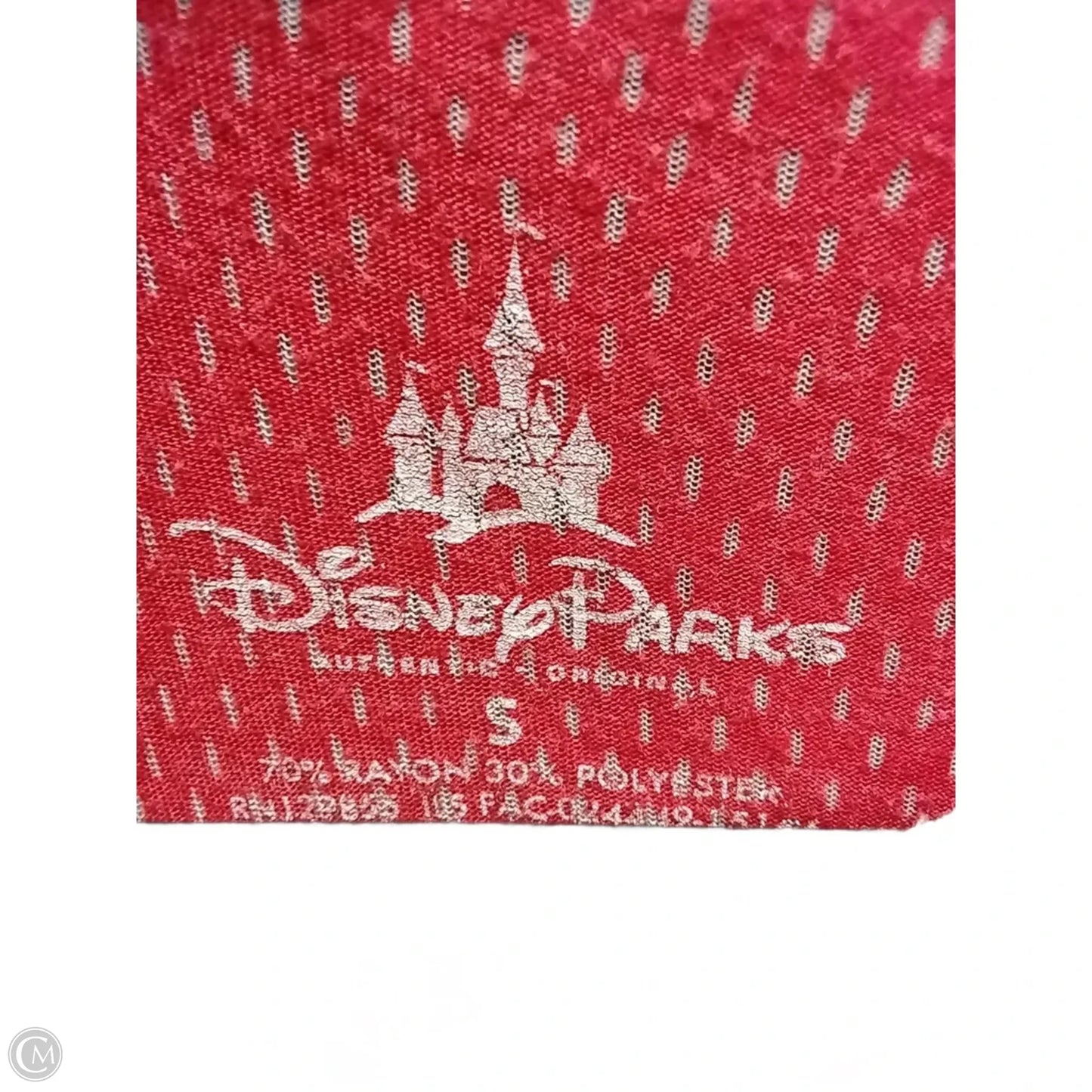 Top Short Sleeve By Disney In Red & White, Size: S