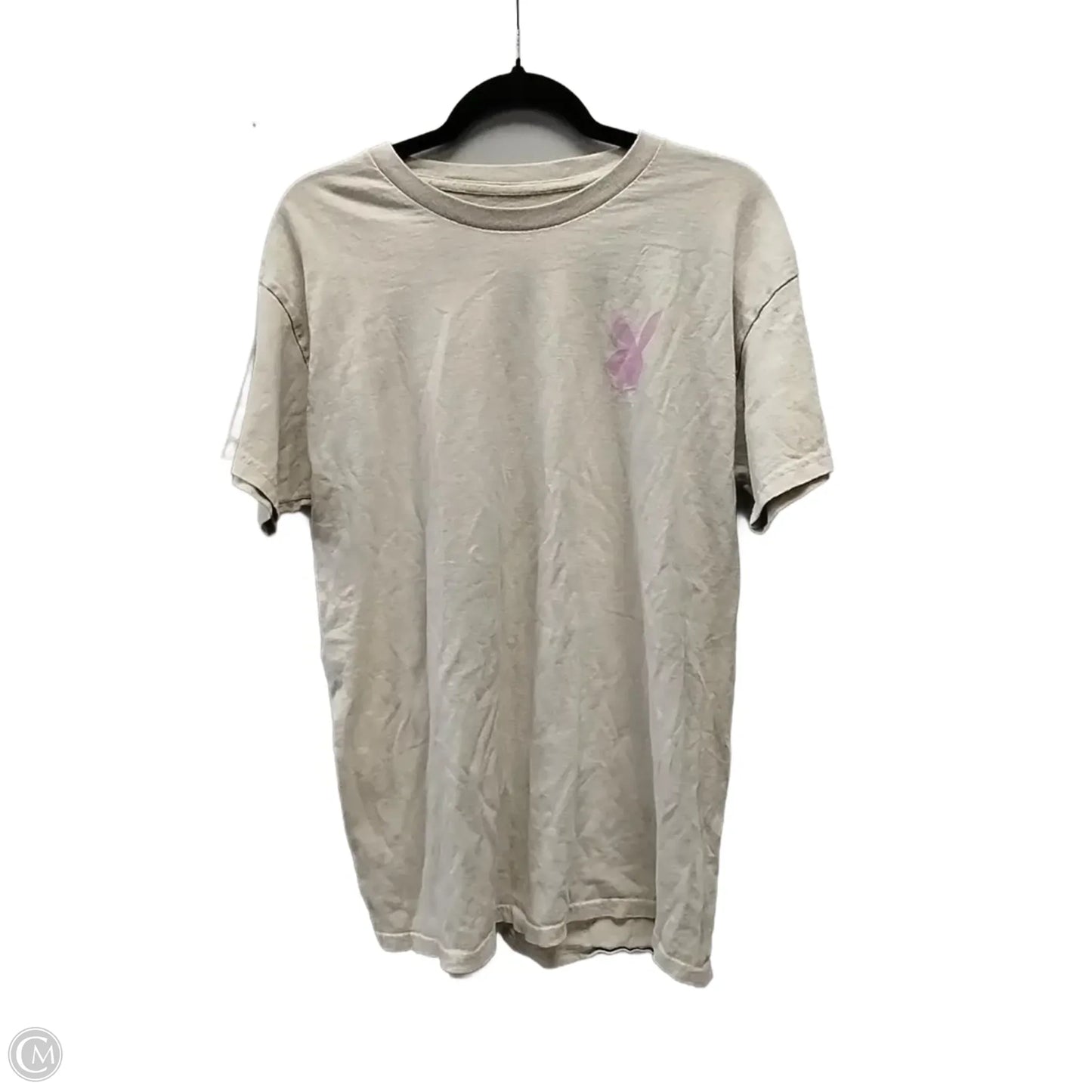 Top Short Sleeve By Clothes Mentor In Beige, Size: L