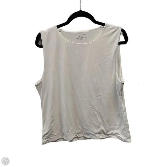 Tank Top By Tahari In White, Size: Xl