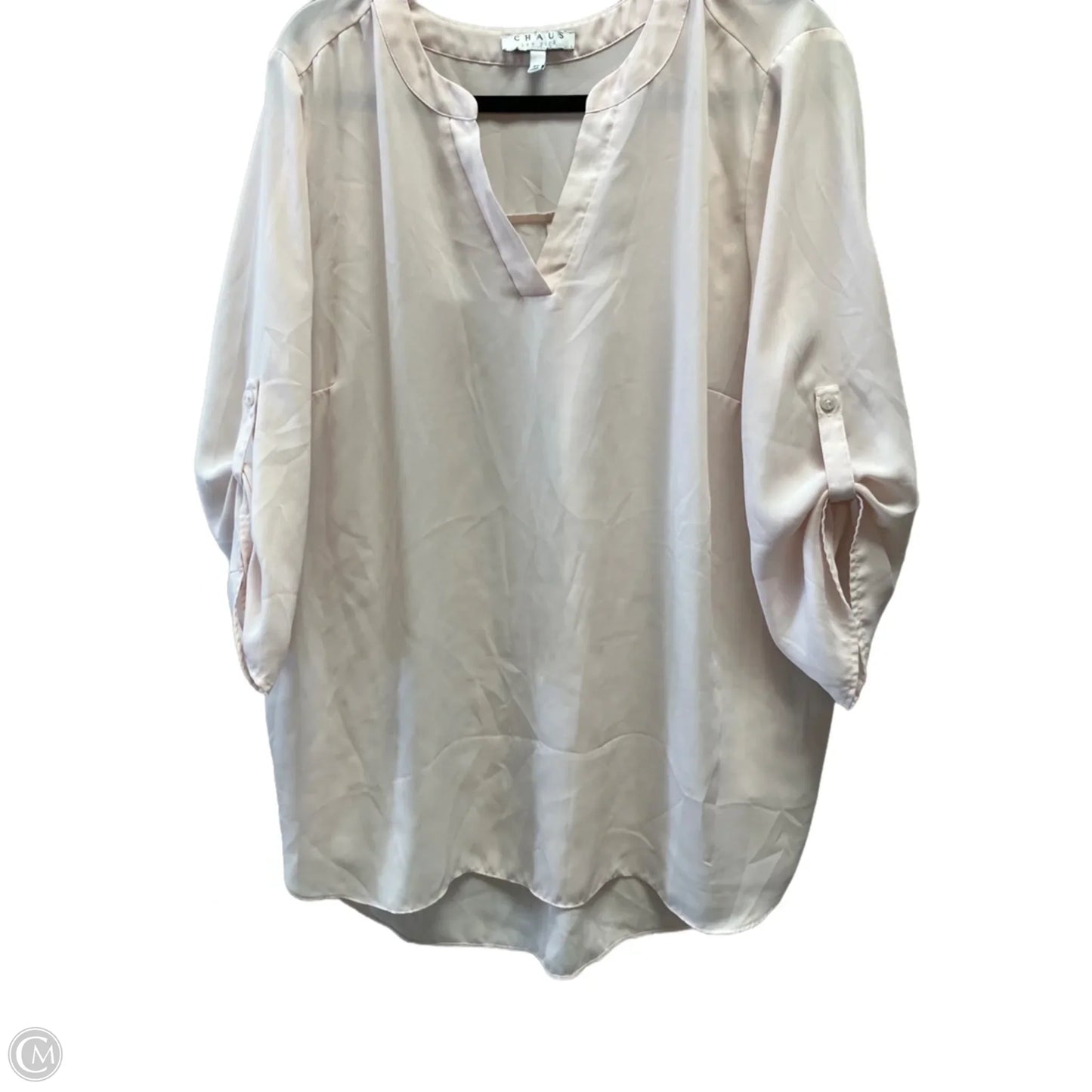 Blouse 3/4 Sleeve By Chaus In Pink, Size: 2x