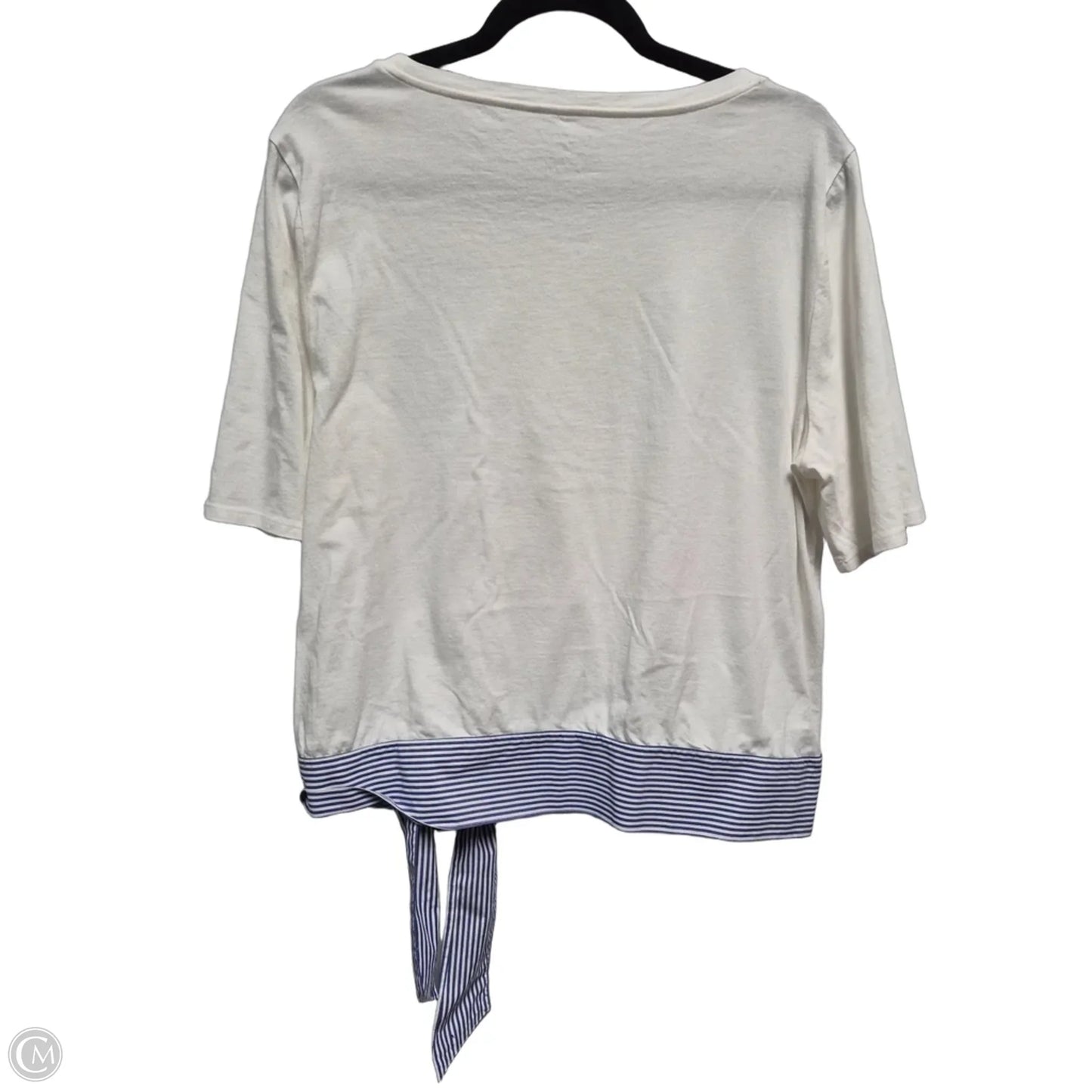 Top Long Sleeve By Talbots In White, Size: Xl