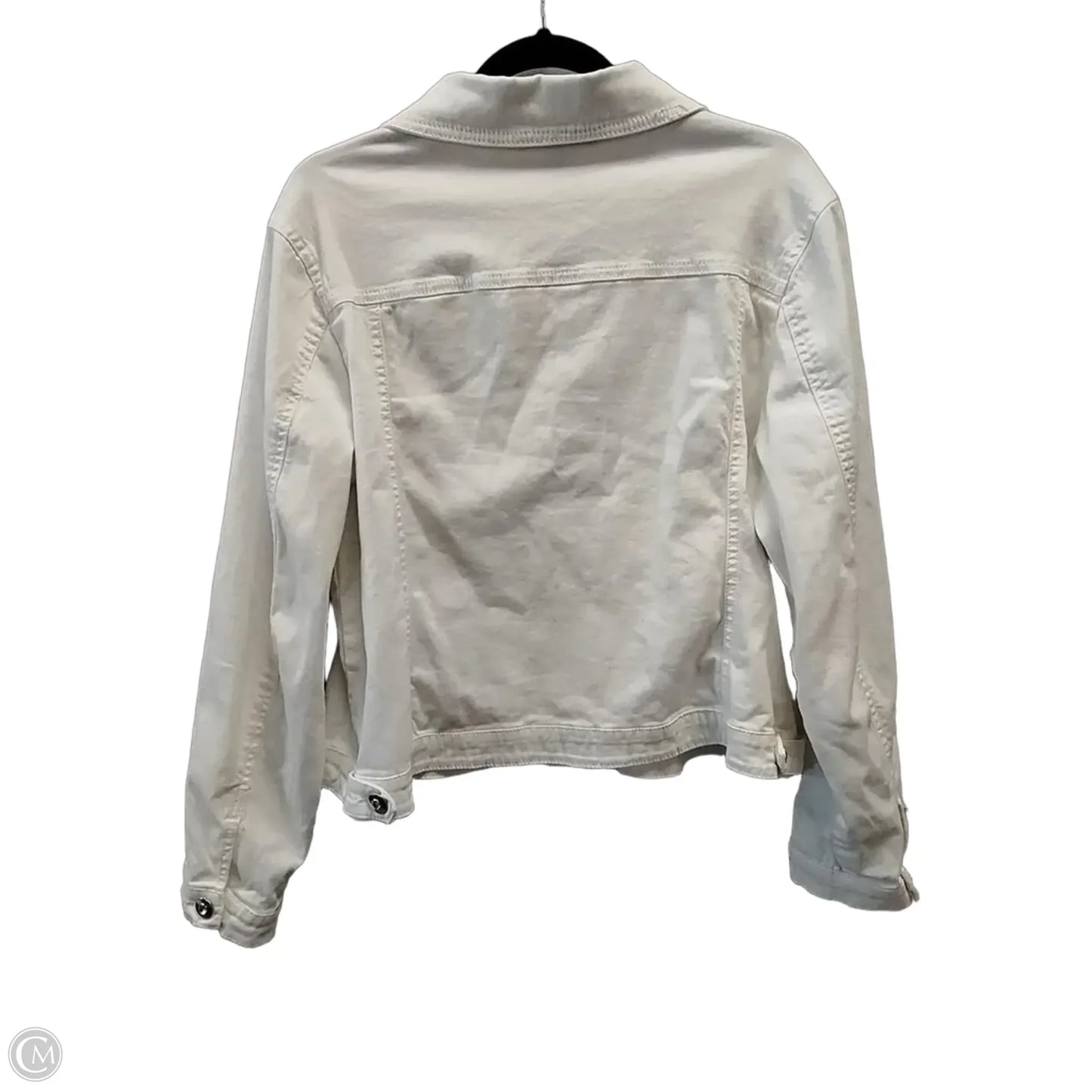 Jacket Denim By Baccini In White, Size: 2x