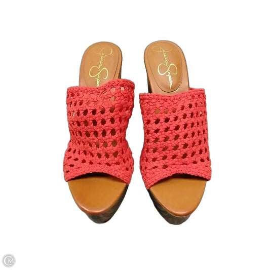 Shoes Heels Platform By Jessica Simpson In Orange, Size: 7