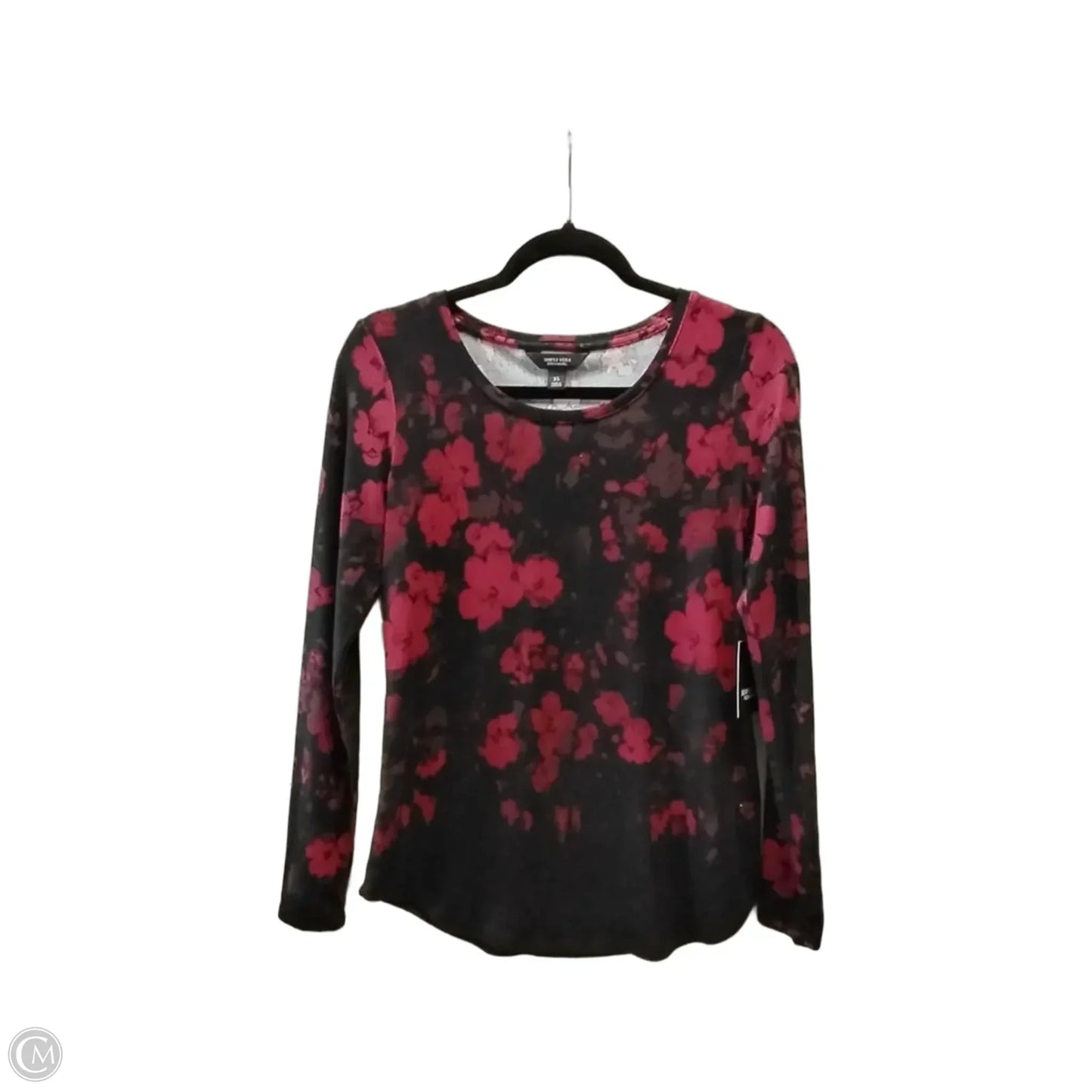 Top Long Sleeve By Simply Vera In Black, Size: Xs