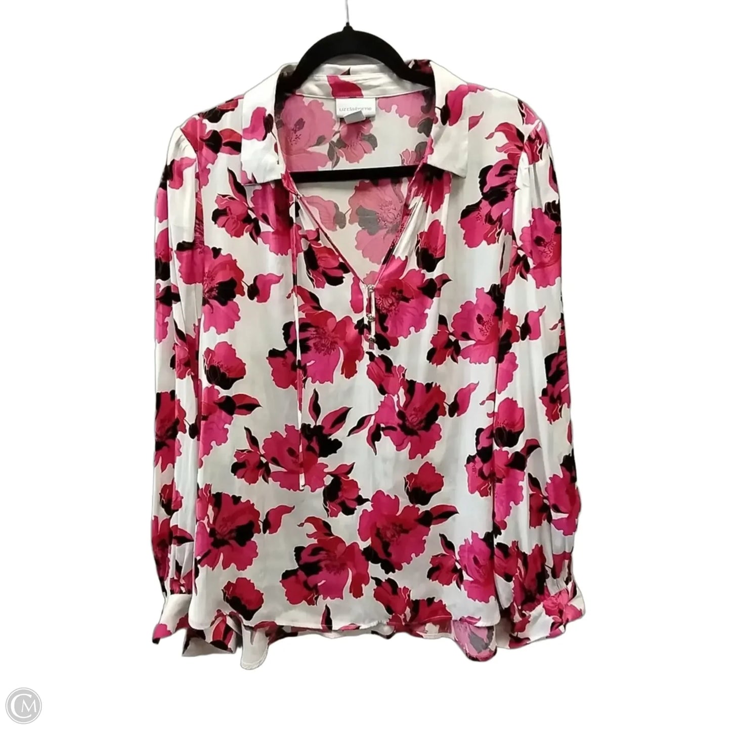 Top Long Sleeve By Liz Claiborne In Floral Print, Size: Xl