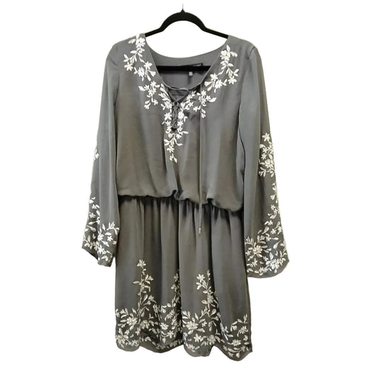 Dress Casual Midi By White House Black Market In Grey, Size: 8