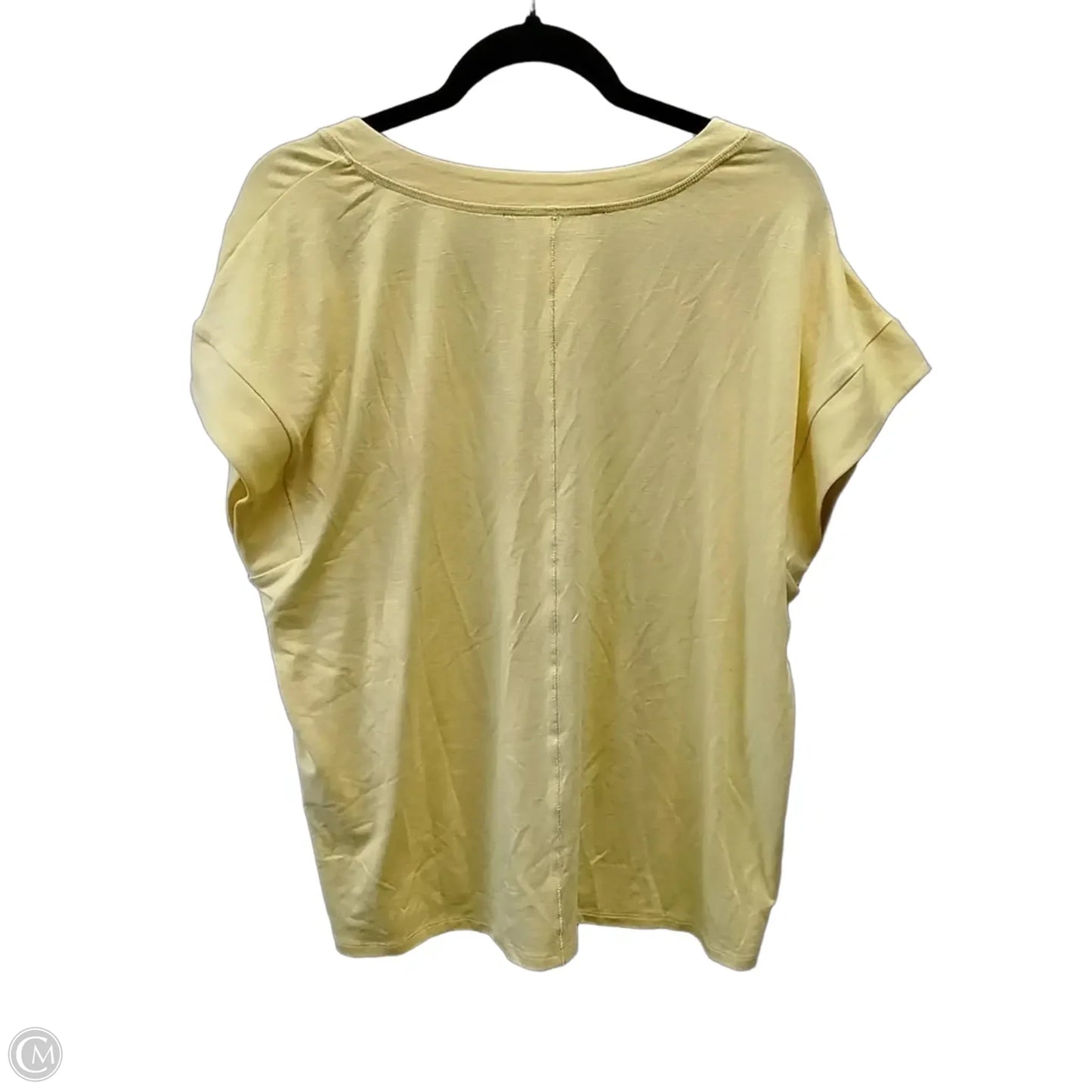 Top Short Sleeve Basic By White House Black Market In Yellow, Size: Xl
