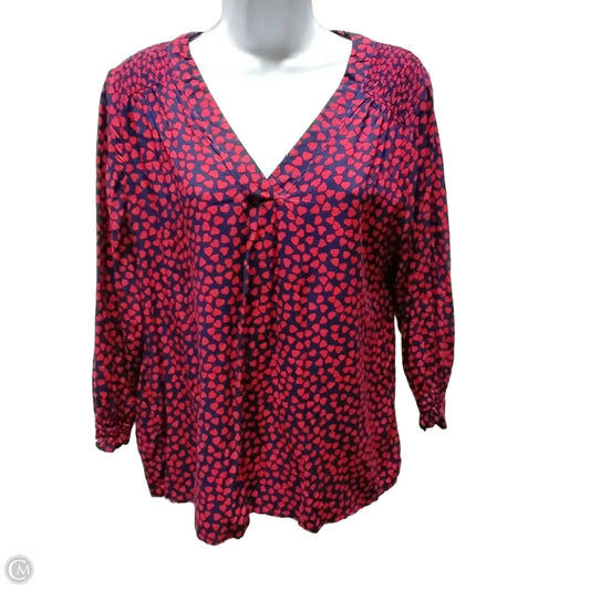 Blouse 3/4 Sleeve By Rachel Roy In Red, Size: L