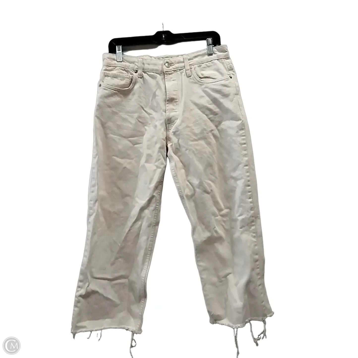 Jeans Wide Leg By Zara In White, Size: 6