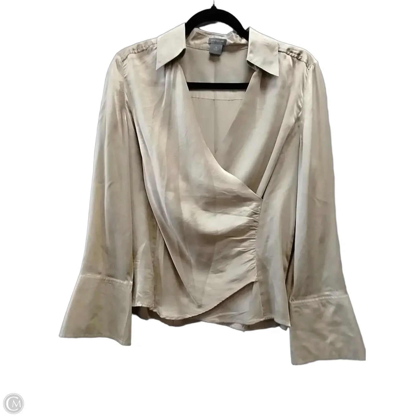 Blouse Long Sleeve By Chicos In Brown, Size: M