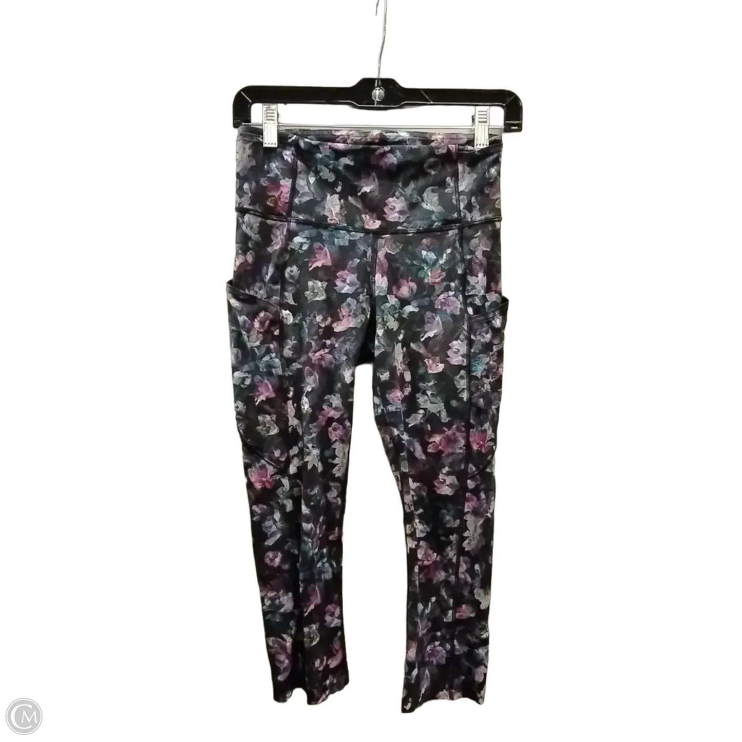 Athletic Leggings Capris By Lululemon In Floral Print, Size: 6