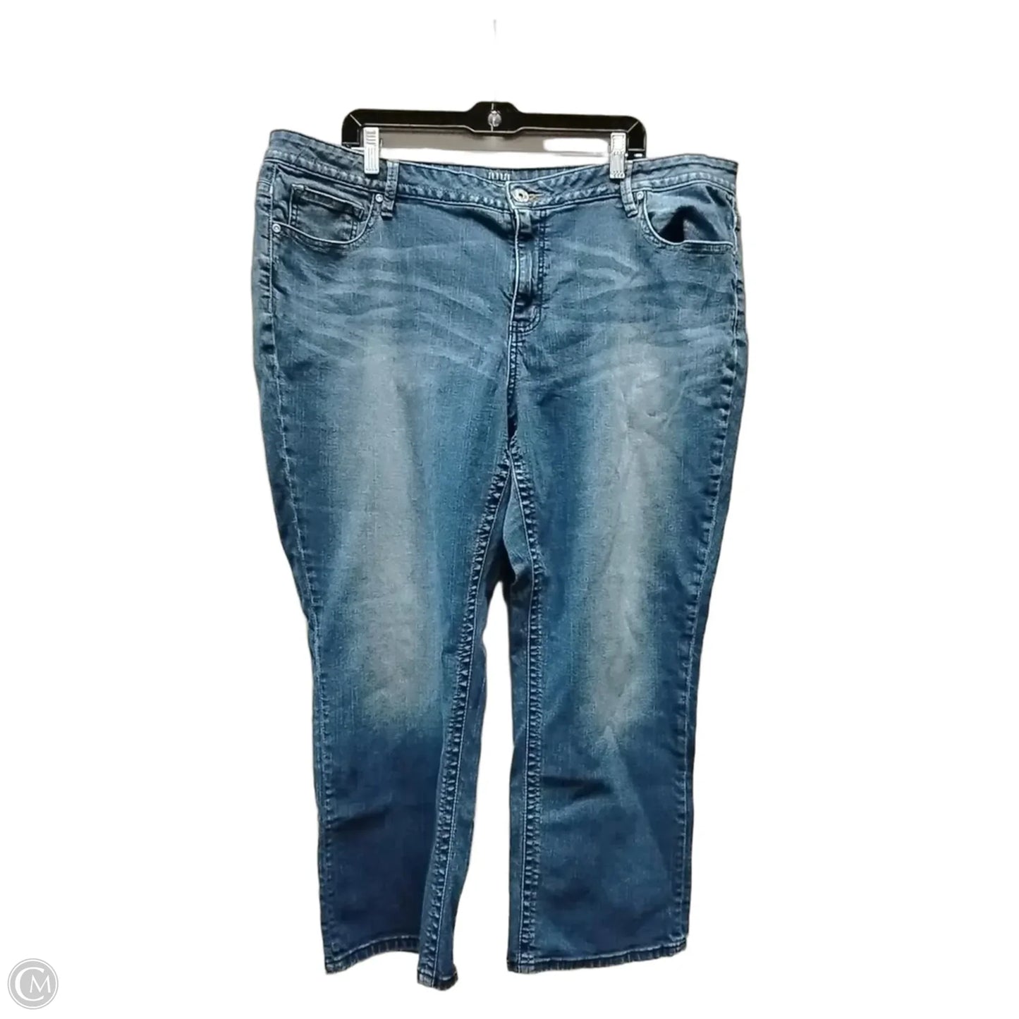Jeans Cropped By Ana In Blue Denim, Size: 22w