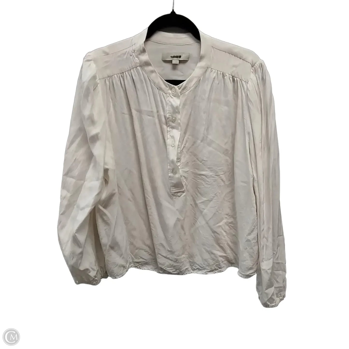 Top Long Sleeve By Loft In White, Size: Xxl