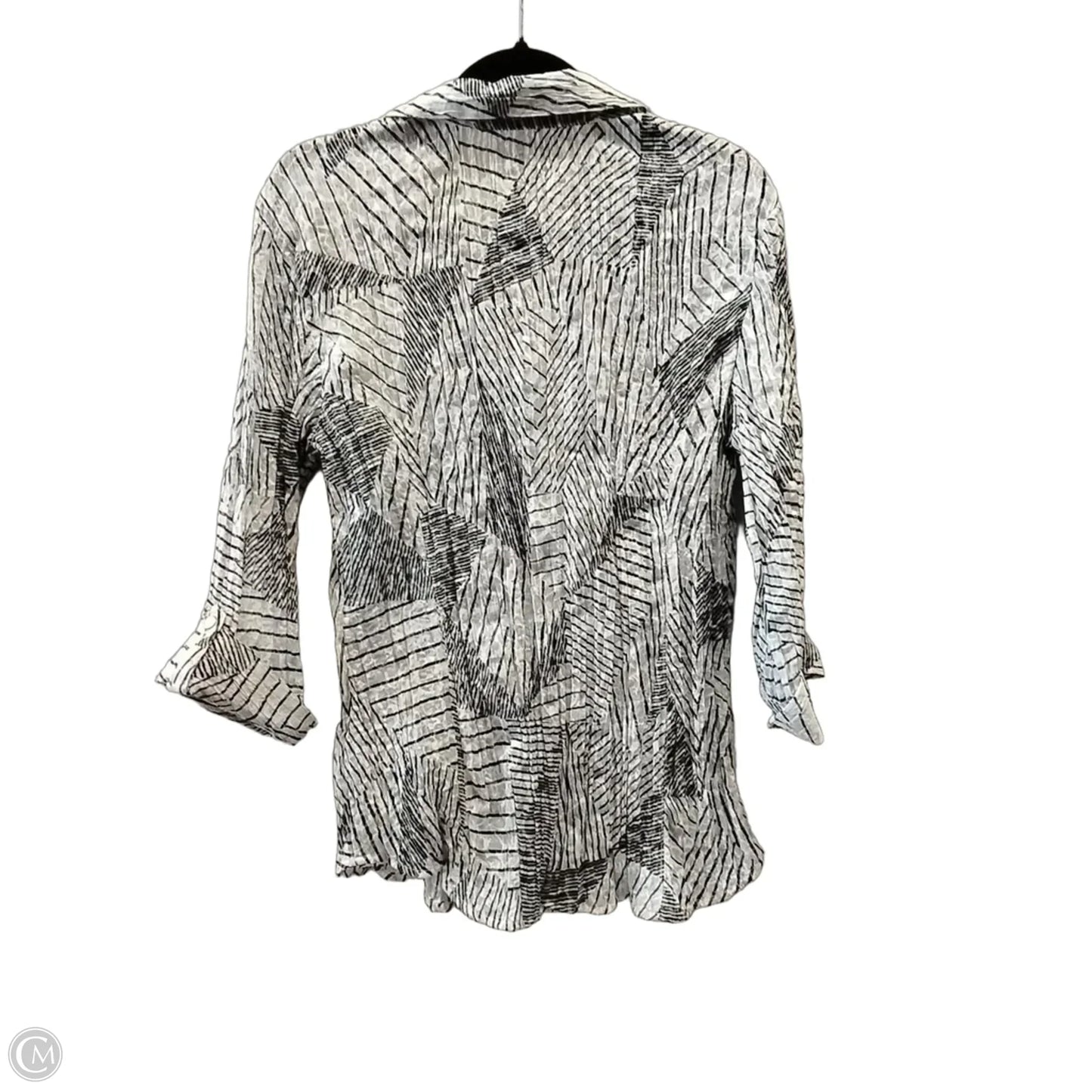 Blouse Long Sleeve By Jm Collections In White, Size: L
