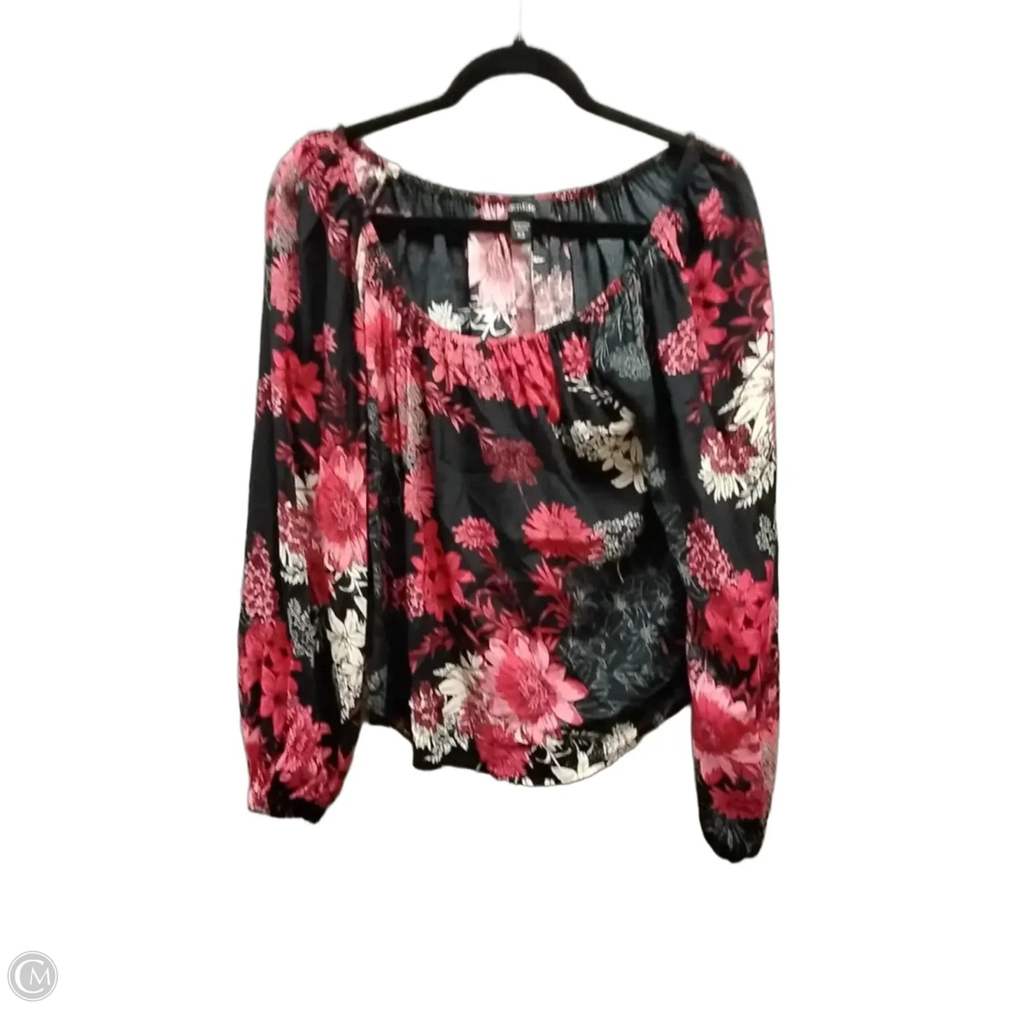 Blouse Long Sleeve By Karen Kane In Black, Size: Xs