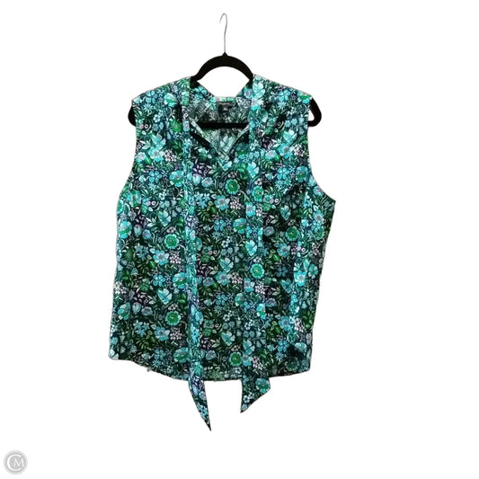 Blouse Sleeveless By Talbots In Floral Print, Size: Xl