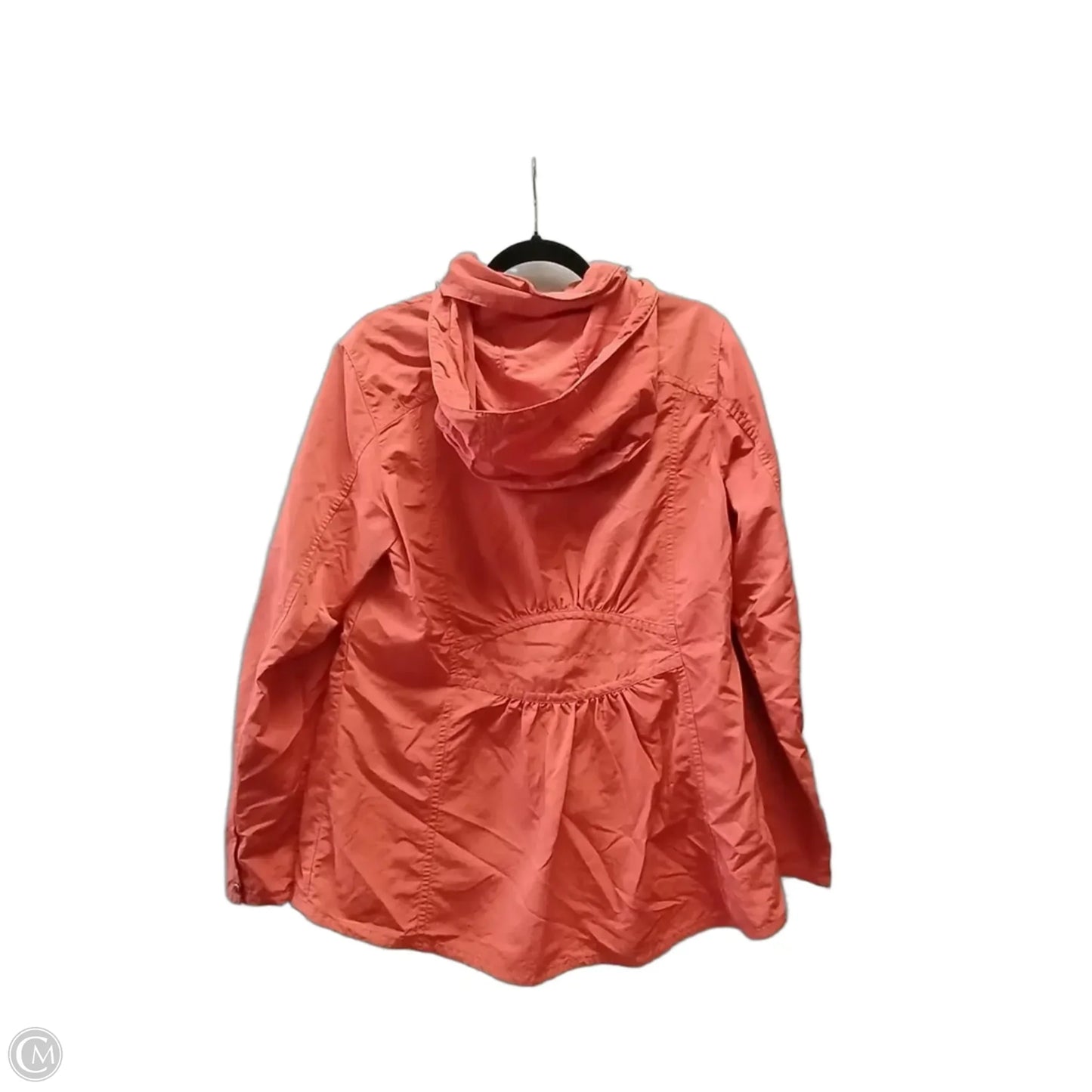 Jacket Windbreaker By Eddie Bauer In Orange, Size: L