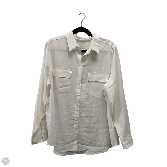 Top Long Sleeve By Chicos In White, Size: Xl