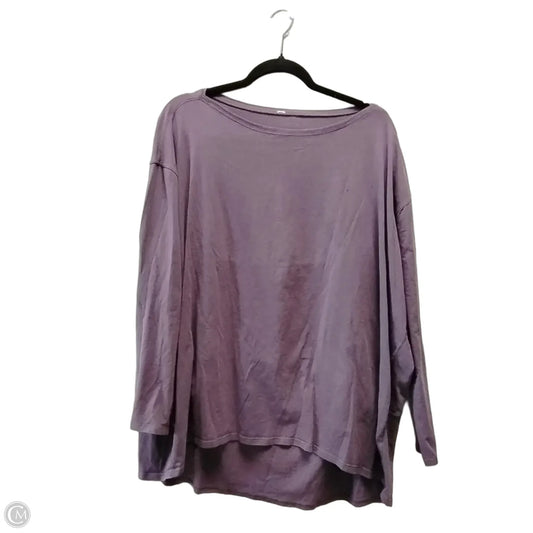Athletic Top Long Sleeve Collar By Lululemon In Purple, Size: Xl